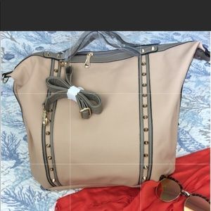 New Studded Vegan Leather Handbag